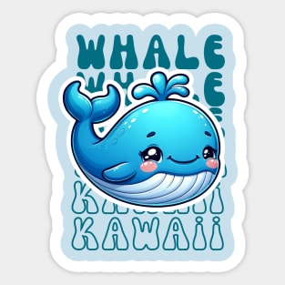 Kawaii Whale Sticker